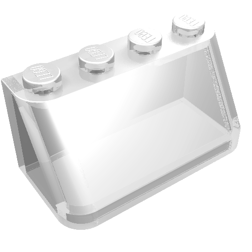 Windscreen 2 x 4 x 1 2/3 (Trans-Clear)