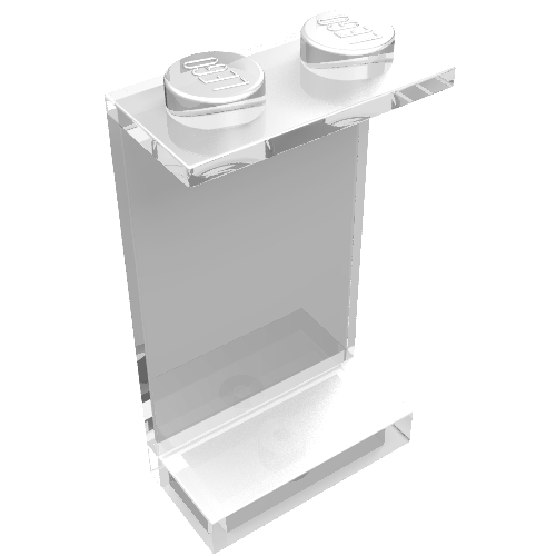Panel 1 x 2 x 3 - Solid Studs (Trans-Clear)