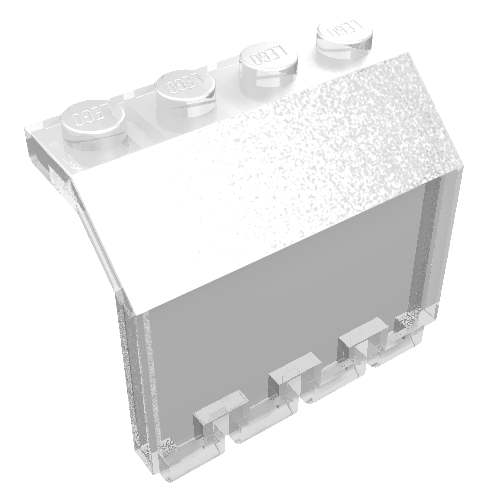 Hinge Panel 2 x 4 x 3 1/3 (Trans-Clear)