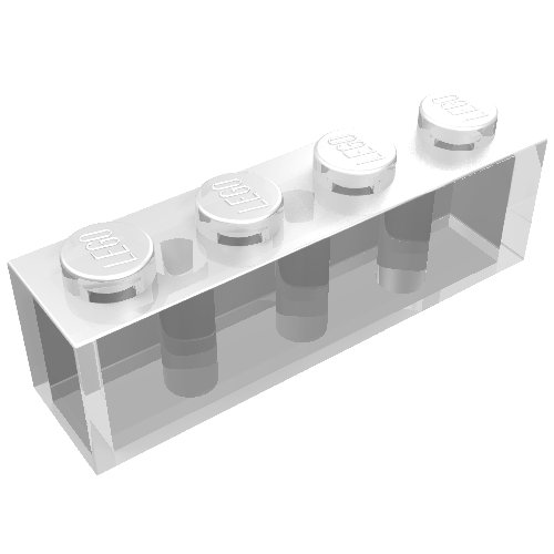 Brick 1 x 4 (Trans-Clear)