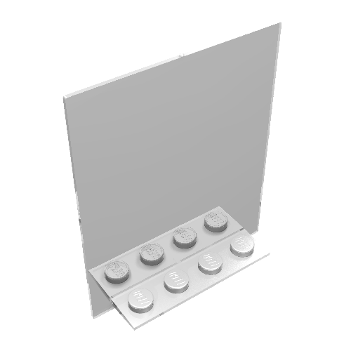 Door 2 x 5 x 5 Swivel, Flat Base (Trans-Clear)