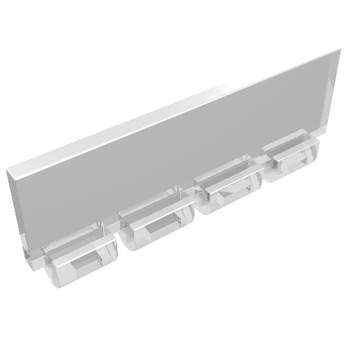 Windscreen 1 x 4 x 1 1/3 with Bottom Hinge (Trans-Clear)