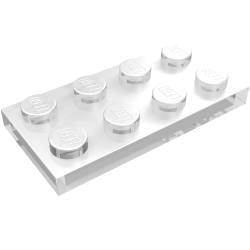 Plate 2 x 4 (Trans-Clear)