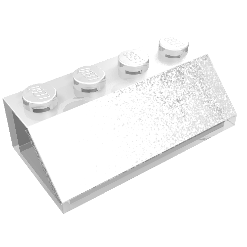 Brick Sloped 45° 2 x 4 (Trans-Clear)