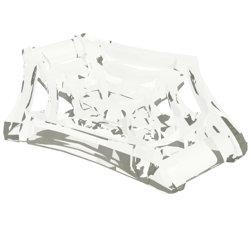 Web Effect Large Bar on Back Handles on Sides (Trans-Clear)