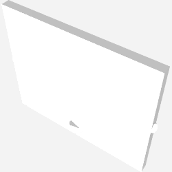 Glass for Window 1 x 4 x 3 [Old Style - Circular Indent] (Trans-Clear)
