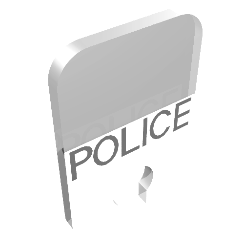 Motorcycle Windshield with POLICE Print (Trans-Clear)