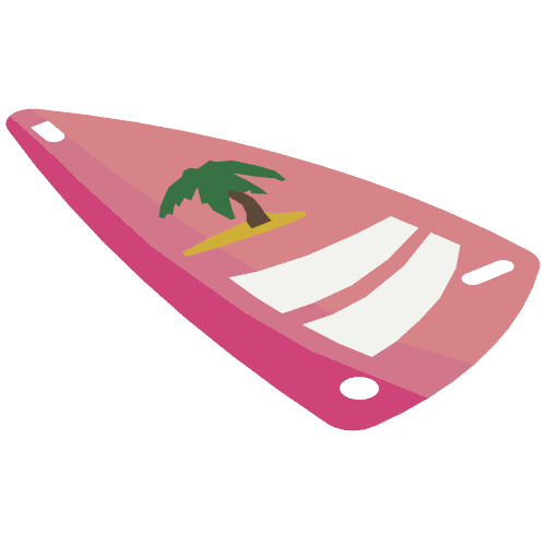 Sail, Triangular, 6 x 12 with Palm Tree Print (Trans-Clear)