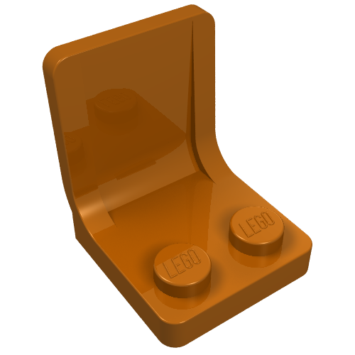 Seat / Chair 2 x 2 (Dark Orange)