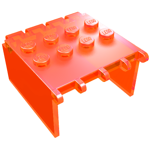 Windscreen 4 x 4 x 2 Canopy Extender, Hinge (Trans-Neon Orange)