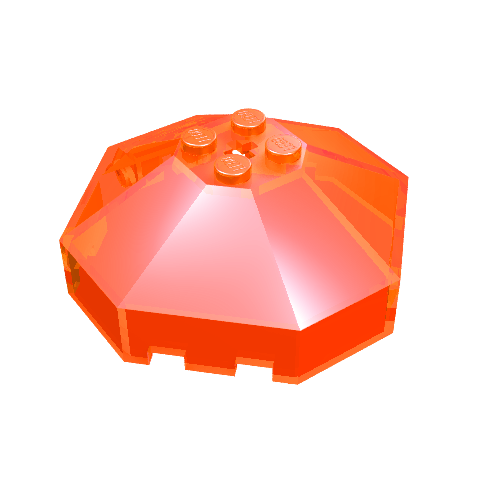 Windscreen 6 x 6 Octagonal Canopy with Axle hole (Trans-Neon Orange)