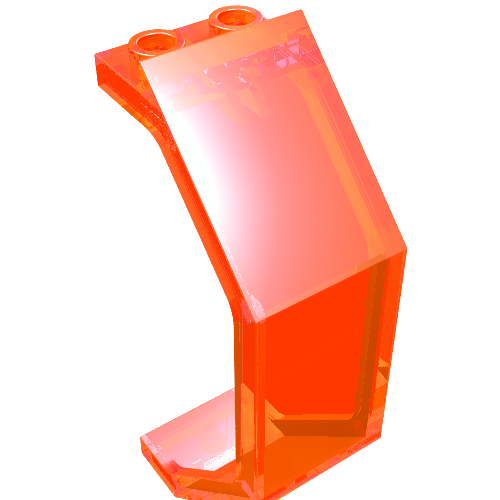 Panel 3 x 2 x 6 (Trans-Neon Orange)
