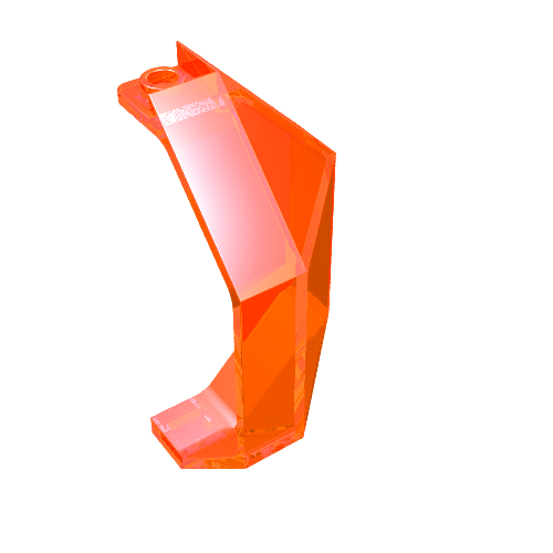 Panel 3 x 3 x 6 Corner Convex (Trans-Neon Orange)