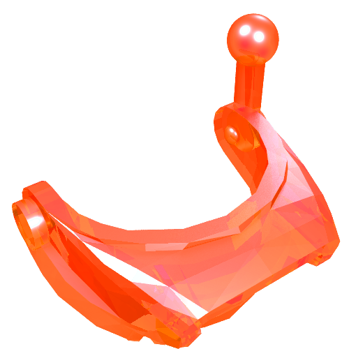 Headwear Accessory Visor with Antenna (Ice Planet) (Trans-Neon Orange)