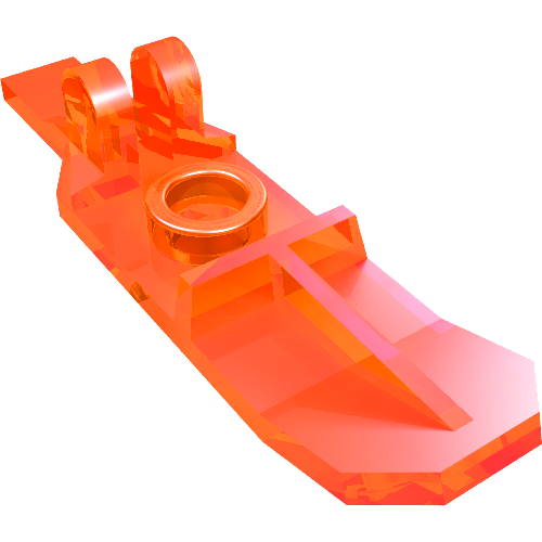 Sports Ski with Hinge (Trans-Neon Orange)