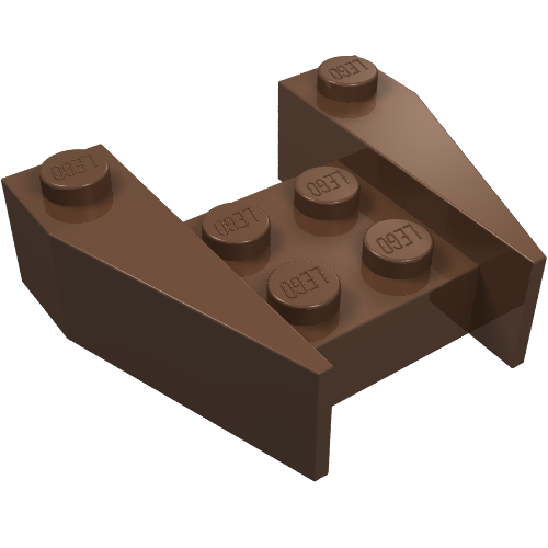 Brick Wedged 3 x 4 [No Stud Notches] (Brown)