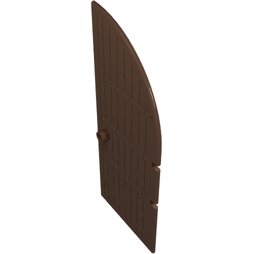 Door, Gate 1 x 5 x 11 Curved Top (Brown)