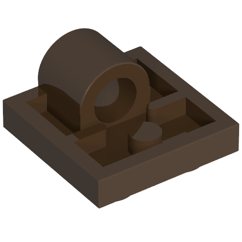 Plate Special 2 x 2 with 1 Pin Hole [Split Underside Ribs] (Brown)
