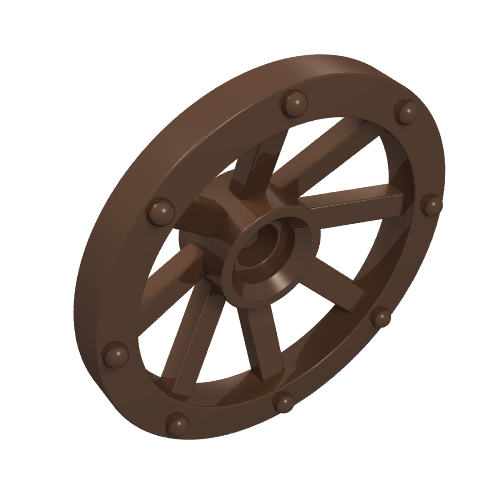 Wheel Wagon Small (27mm D.) (Brown)