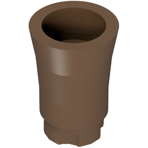 Plant, Palm Tree Trunk - Short Connector, no Axle Hole (Brown)