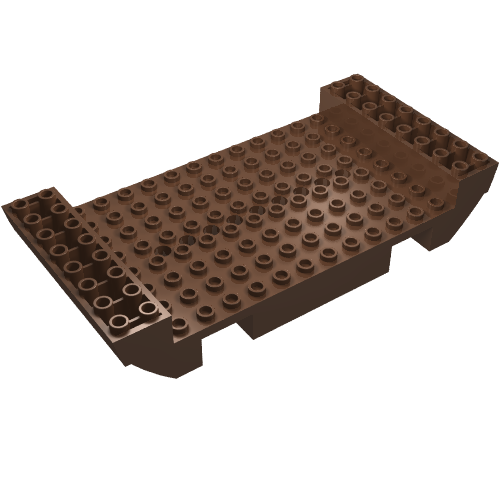 Boat Hull Section, Large Middle 8 x 16 x 2 1/3 with 8 or 9 Holes (Brown)