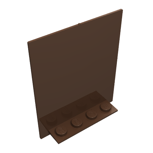 Door 2 x 5 x 5 Swivel, Flat Base (Brown)