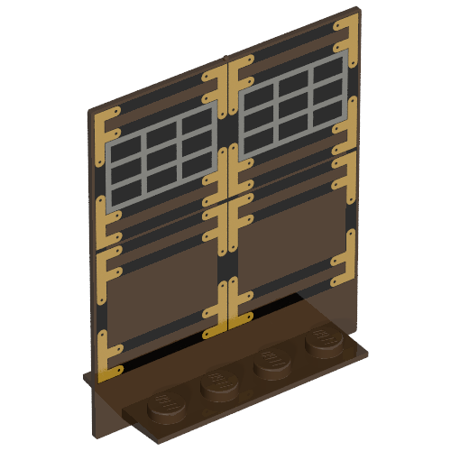 Swivel, Flat Base 2 x 5 x 5 with Ninja Print (Brown)