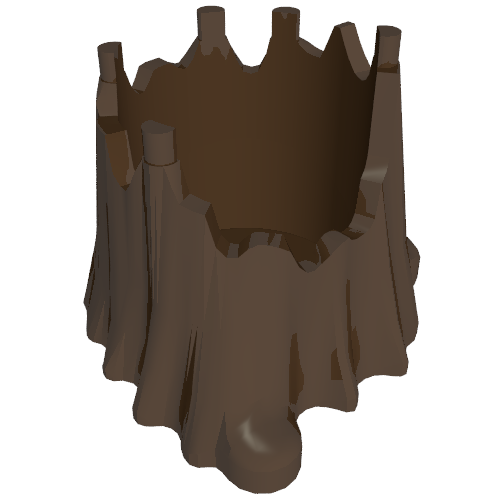 Plant, Tree 6 x 6 Hollow Stump (Brown)