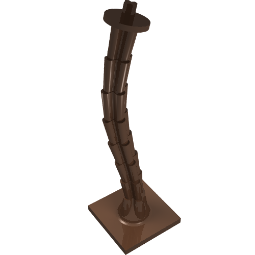 Plant, Palm Tree Base and Trunk 4 x 4 (Brown)