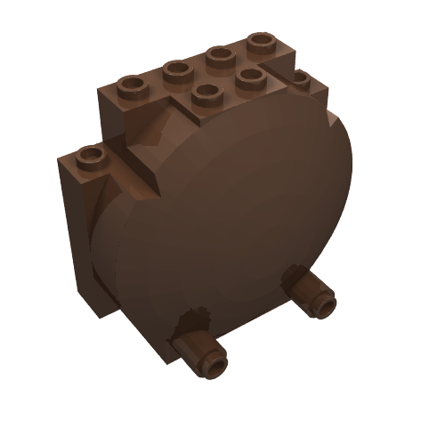 Windscreen 3 x 6 x 5 Bubble with Studs on Top [Plain] (Brown)