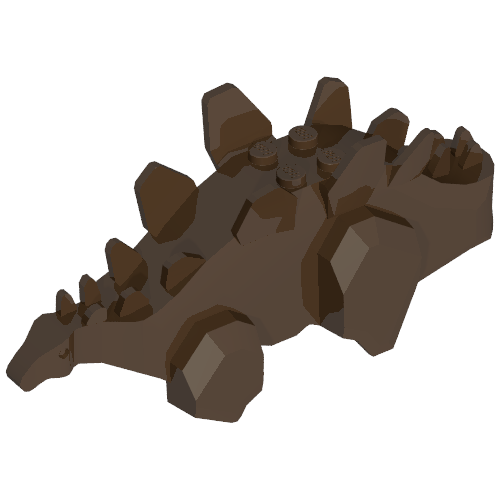 Animal Body Part, Dinosaur, Stegosaurus Body Top (Brown)