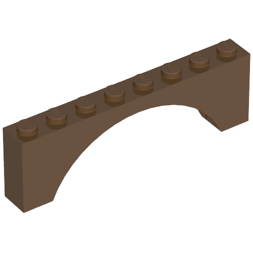 Brick Arch 1 x 8 x 2 (Brown)