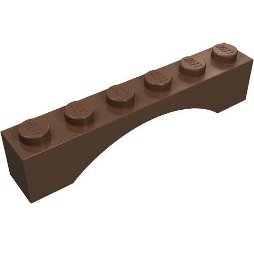Brick Arch 1 x 6 (Brown)