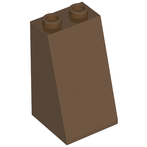Brick Sloped 75° 2 x 2 x 3 [Hollow Studs] (Brown)