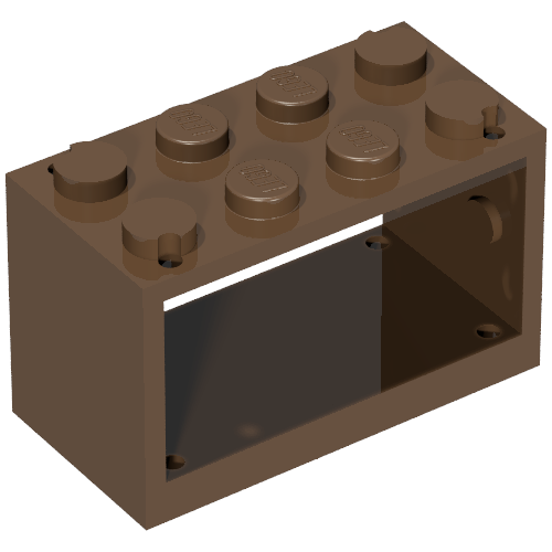 String Reel 2 x 4 x 2 Holder With Closed Studs (Brown)