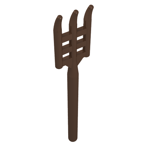 Equipment Pitchfork / Fork, Rounded End (Brown)