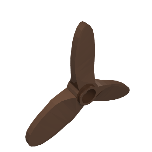 Propeller 3 Blade 5.5 Diameter with Hole for Technic Pin (Brown)