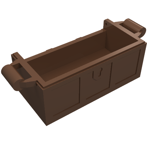 Treasure Chest Bottom without Rear Slots (Brown)