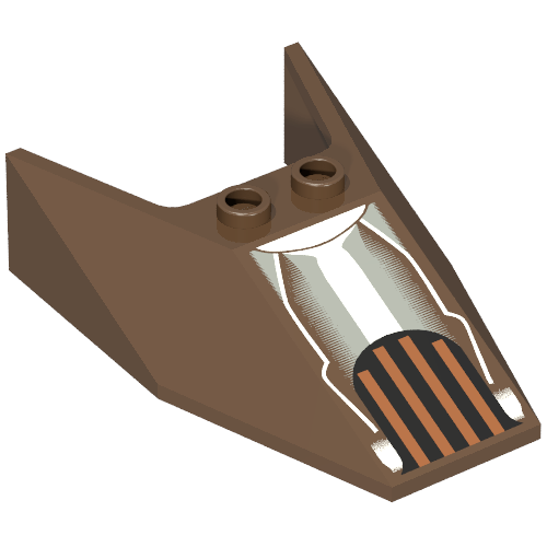 Windscreen 6 x 4 x 1 1/3 with Grill Print (Brown)