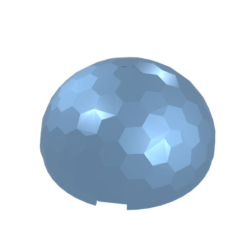 Dome Hemisphere 4 x 4 Multifaceted (Chrome Blue)