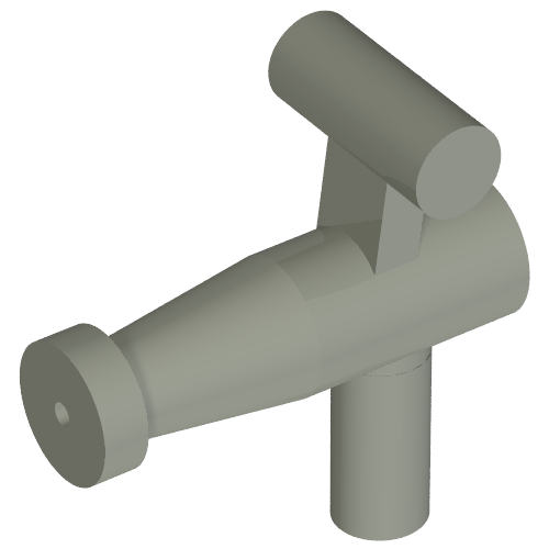 Minifig Hose Nozzle T Handle with 24L String (Light Gray)