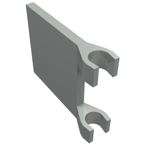 Flag 2 x 2 Square [Thin Clips] (Light Gray)