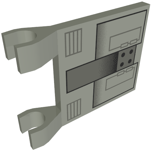Flag 2 x 2 Square with SW TIE Bomber Rectangles Print (Light Gray)