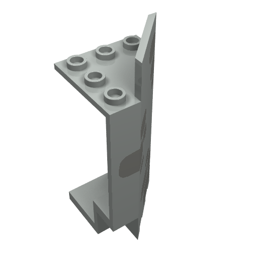 Panel 3 x 3 x 6 Corner Wall with Dark Grey Stones Print (Light Gray)