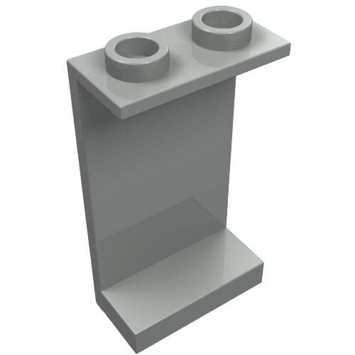 Panel 1 x 2 x 3 [Hollow Studs] (Light Gray)
