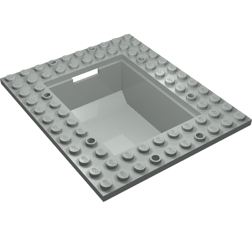 Boat Cargo Loading Plate 10 x 12 with 6 x 8 Tub (Light Gray)