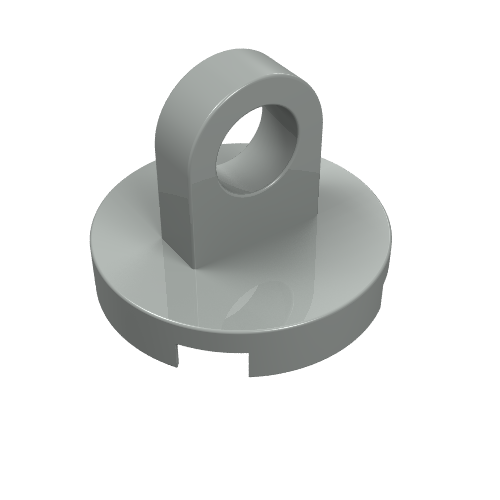 Tile Special Round 2 x 2 - Thin Lifting Ring (Light Gray)