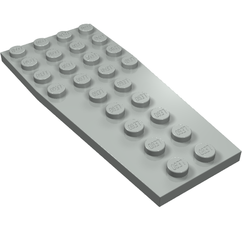 Wedge Plate 4 x 9 without Stud Notches (Light Gray)
