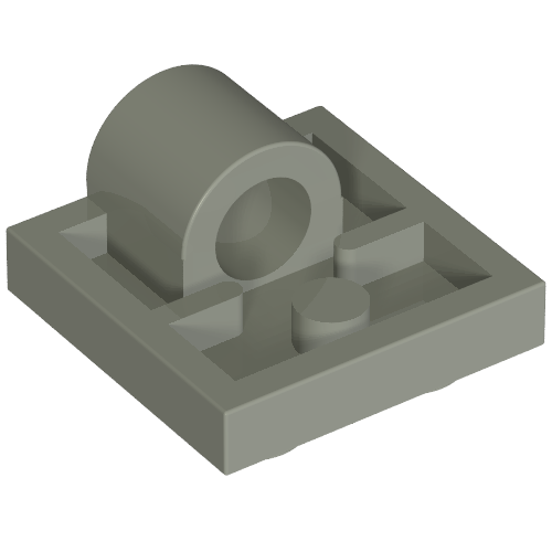 Plate Special 2 x 2 with 1 Pin Hole [Split Underside Ribs] (Light Gray)