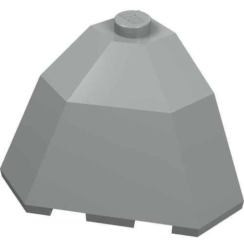 Brick Wedged, Sloped 3 x 3 x 2 Facet Top (Light Gray)